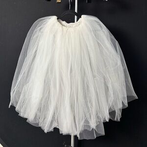 White Tulle Skirt, Three Layers